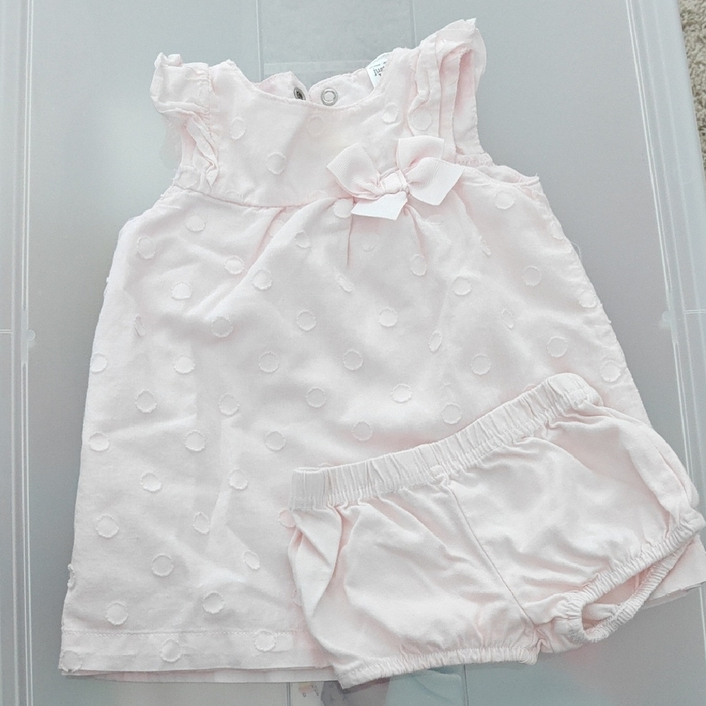 Carter's Light Pink Dress and Diaper Cover Set